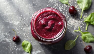 Priešuždegiminis vyšnių ir špinatų kokteilis