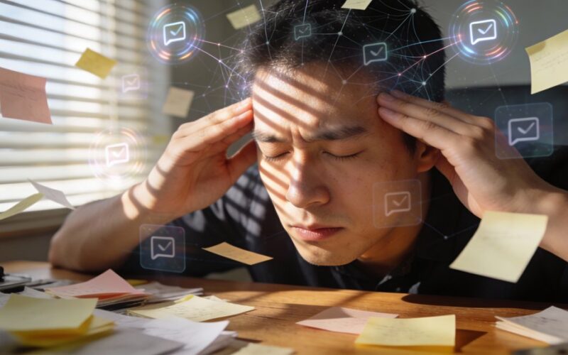 smegenys jaučiasi nuolat perkrautos