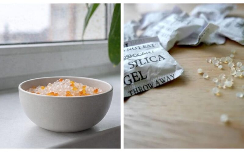 rinkti silikagelio paketėlius ant palangės