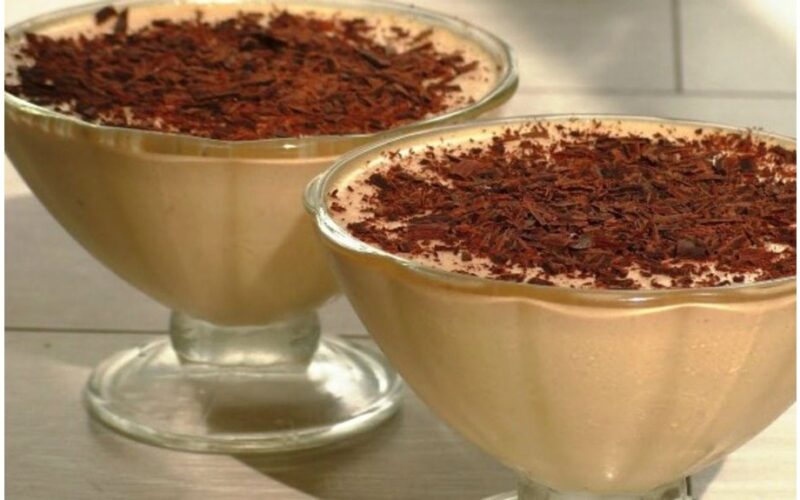 delicate banana coffee dessert