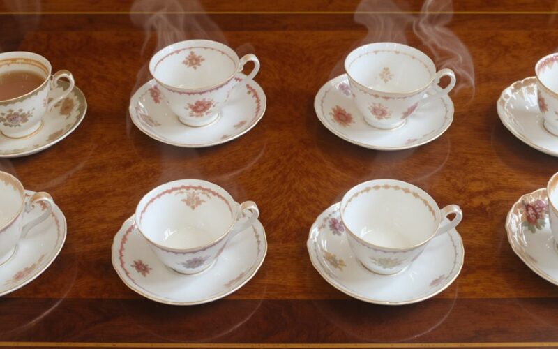 aštuonios puodeliai arbatos