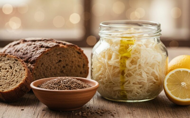 fermentuota kopūstų burokėliai citrina