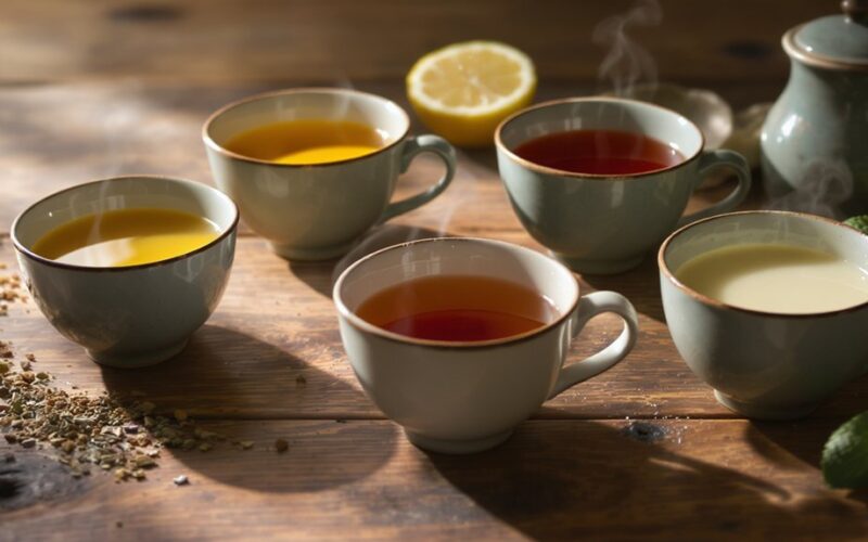 penkios arbatos, kad sumažintų