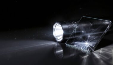 Žibintuvėlis ir veidrodis padaugina šviesas