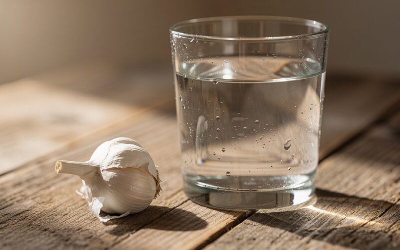 česnakų vanduo tuščiu skrandžiu