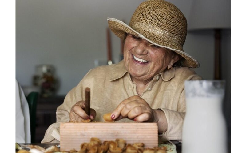 senelis išsaugojo graikinių riešutų lukštus