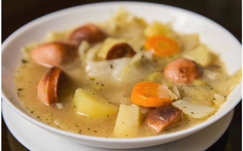 hearty sauerkraut sausage soup