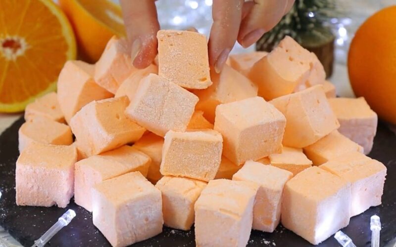 homemade orange marshmallow treats