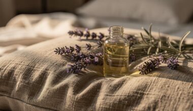 levandų aliejus ant pagalvės