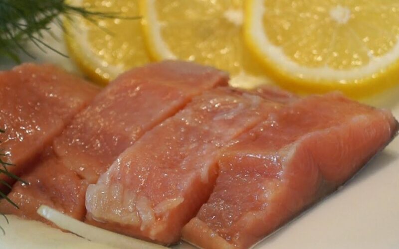 marinated pink salmon with secrets