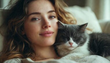 mano katė miega ant manęs