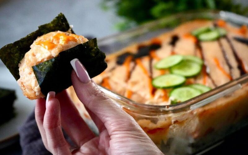 no roll sushi style rice balls