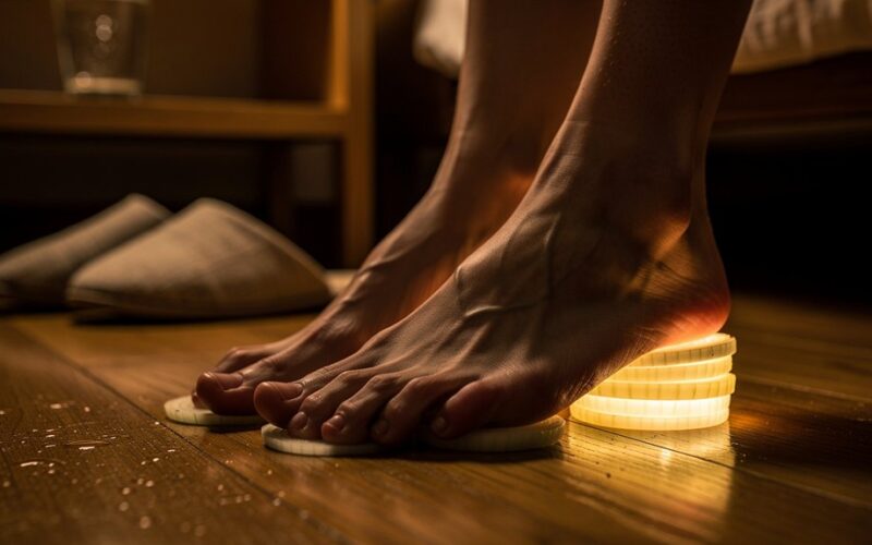 svogūnų griežinėliai ant kojų