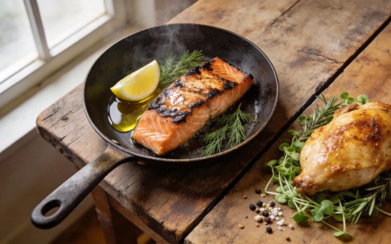 lašiša prieš vištieną baltymai