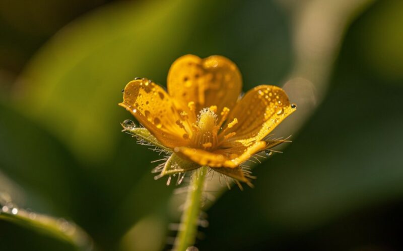 mažas geltonas sodo žiedas