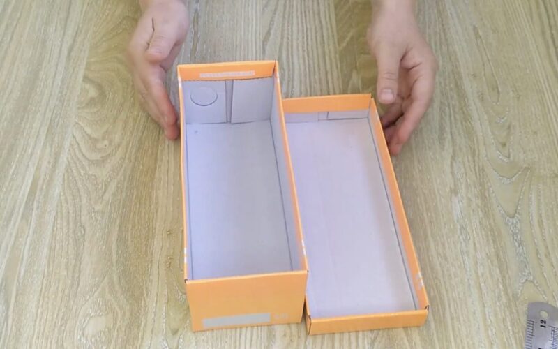 naudojant senas batų dėžes