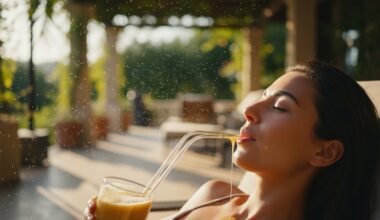 moteris kvėpuoja maistu per šiaudelius