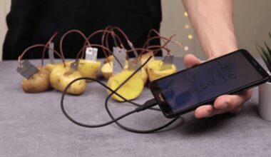 įkrauti telefoną su bulvėmis