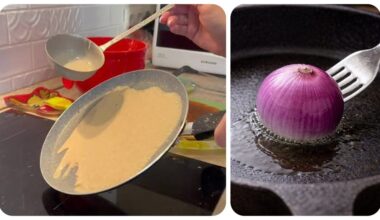 kepimo keptuvė įtrinta svogūnu