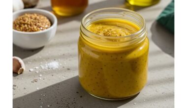 medus ir garstyčios pakylėja patiekalus