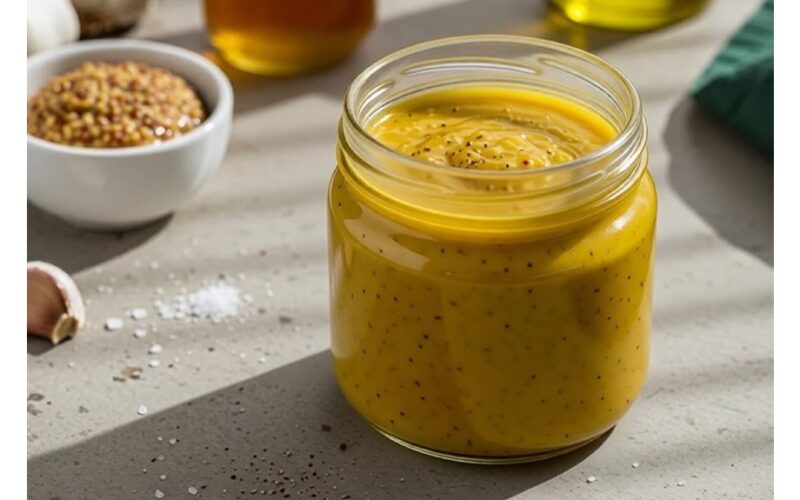 medus ir garstyčios pakylėja patiekalus