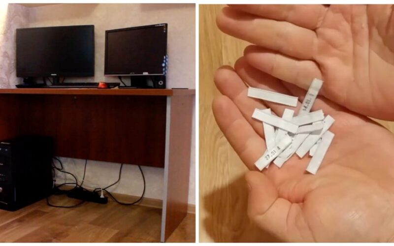 laikykite kabelius tvarkingai prisegtus