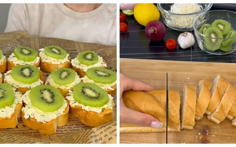 prabangus paprastumas kivio sumuštiniai