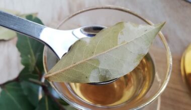 užpilant verdantį vandenį ant lauro lapų