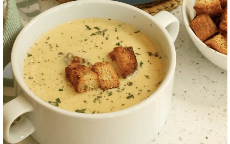 quick chopped sausage cheese soup