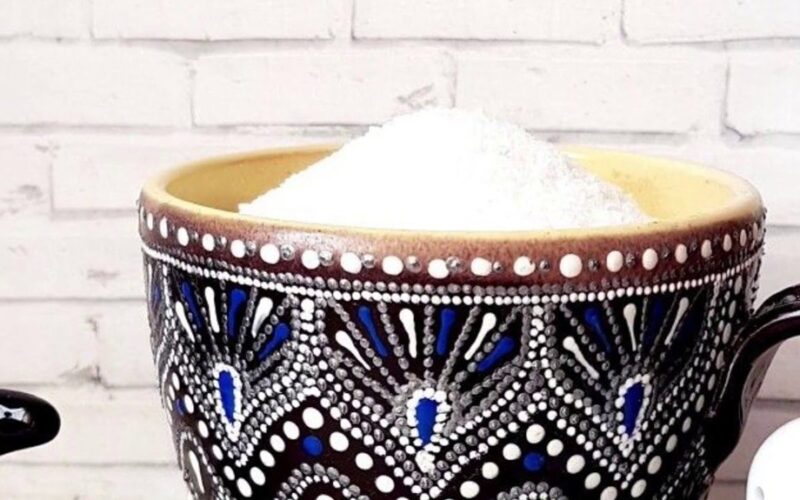 salt bowl on windowsill