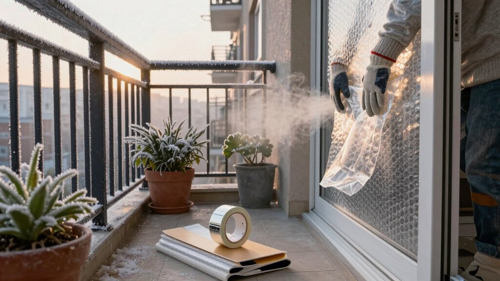 greitai užsandarinkite balkono durų skersvėjus