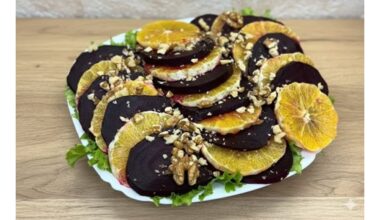 dainuojanti burokėlių salotos išnyksta greitai