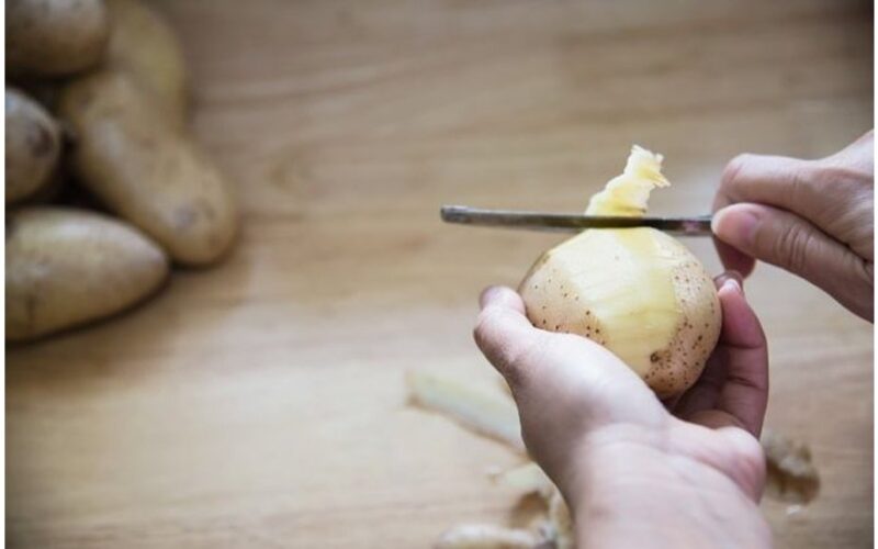 nenulupti kivio ar bulvių