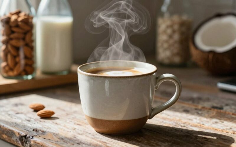 gerti kavą su pienu