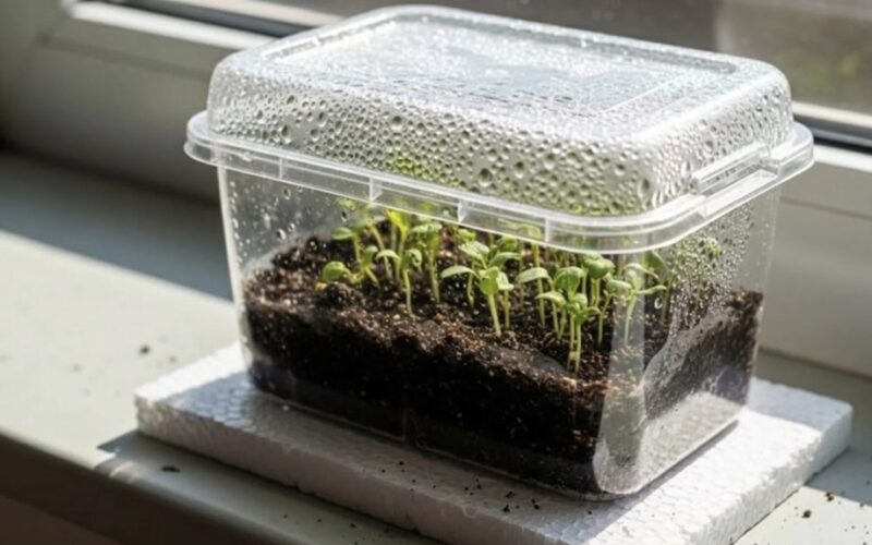 niekada nedėkite daigų ant palangės