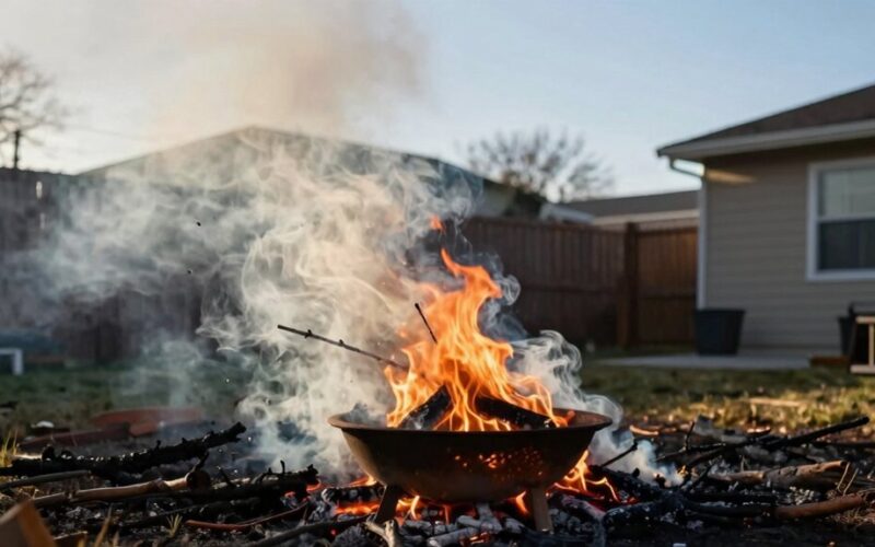 bausmė už lauko deginimą