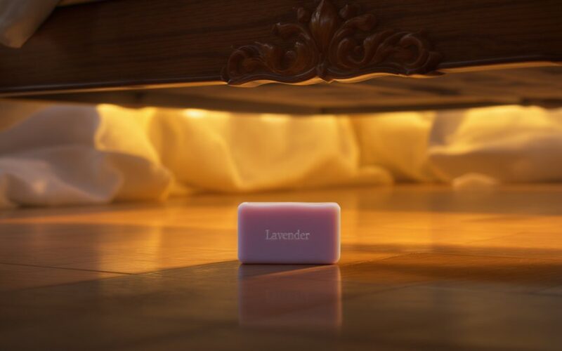 padėkite muilo gabalėlį po lova