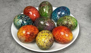 ryžiai paverčia velykinius kiaušinius