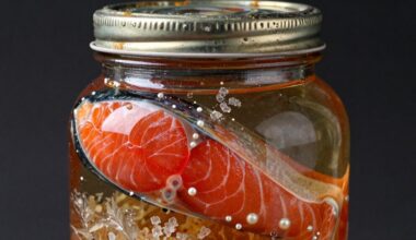 sužalintas lašišos stiklainis