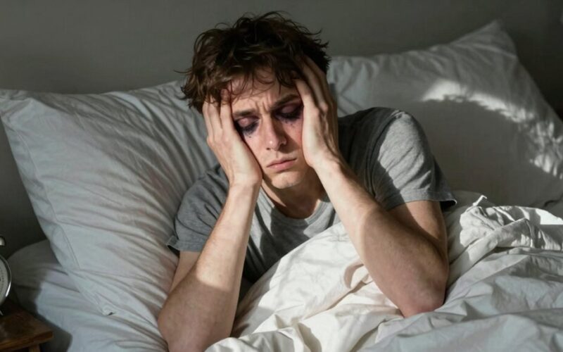 miegojo aštuonias valandas išsekęs