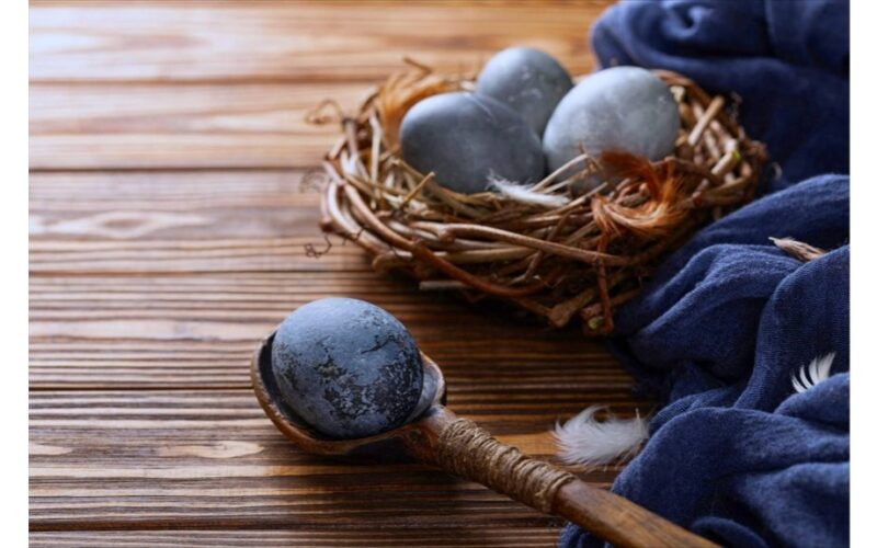 wine dyed artistic easter eggs