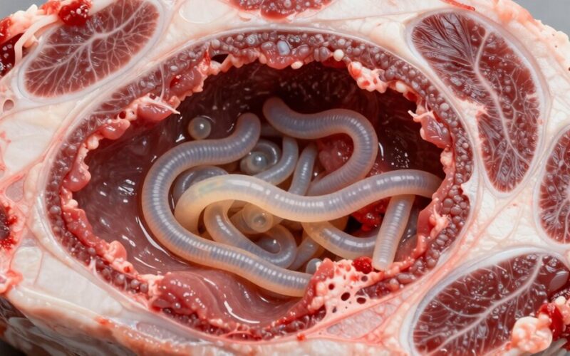 pavojingos mėsos perduodamos parazitinės rūšys