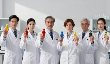 gydytojai nuryja LEGO galvutes