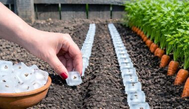 ledo triukas padidina morkų derlių