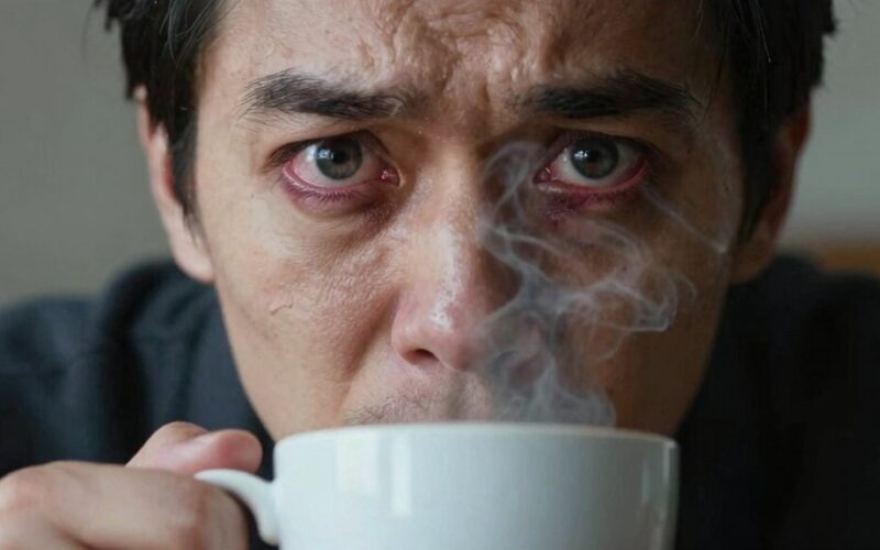 miego trūkumas su kofeino poveikiu