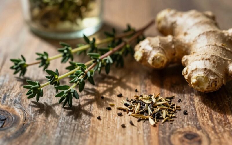 sustabdyti naktinį kosulį čiobrelių mišinys