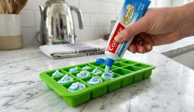 dantų pasta į ledo formas