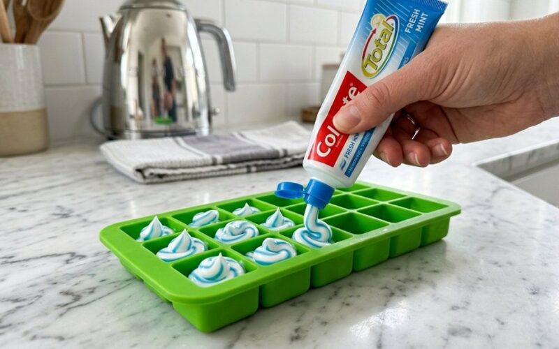 dantų pasta į ledo formas