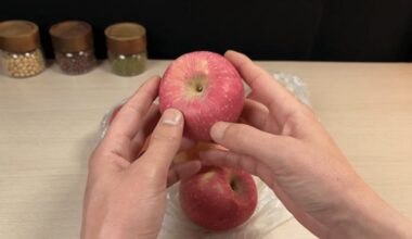ieškokite obuolio trūkumų