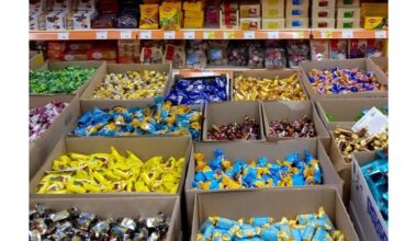 Nepirkite saldainių dideliais kiekiais